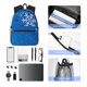 thumbnail image 4 of Disketp Blue Christmas With Snowflakes Mochila Ligera Clásica con Múltiples Bolsillos, Mochila Casual para Hombre y Mujer, Ideal para Escuela, Trabajo y Viajes, 4 of 6