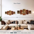 thumbnail image 4 of Elephant Stock Sunset Street Crop Wall Art - Horizontal Multi Panel Canvas - Hallway Wall Decor - Abstract Multi Panel - Orange And Brown Decor By Silvia Vassileva - 55" x 24", 4 of 8