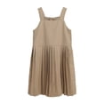thumbnail image 2 of School Uniform Dresses for Girls Sleeveless Uniform Jumper Dress A-Line Pleated Hem Khaki Dress Girls Fashion 3-4 Years, 2 of 3