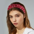 thumbnail image 2 of Unique Bargains 1 Pcs Bowknot Headband with Bunny Ears Hairband for Women 2.17 Inch Red, 2 of 7