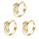 thumbnail image 1 of Jumpingount Anillo Metal Anillo Abierto Ajustable Mujer Mano Anillo Aleación Oro Plata Mano Joyería para Fiesta Regalo, Oro Type1 NO1 Jumpingount CBP153362, 1 of 6