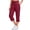 Brown Red, variant on Women Capri Pants High Waisted Drawstring Summer Yoga Pants Workout Cropped Joggers Lounge Pants with Pockets