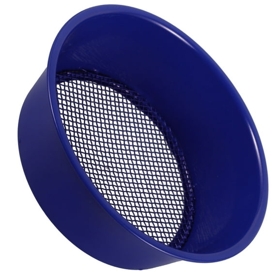 PAMINGONO 1Pcs Garden Sifter Round Sifting Pan Blue Iron For Filtering Sand And Soil 8.25X8.25X2.75in
