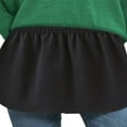 thumbnail image 4 of Jupe Mini Ajustable pour Femmes, Demi-Longueur, Ourlet, Demi-Slips, Faux Hauts Noirs à Rayures Verticales L, 4 of 9