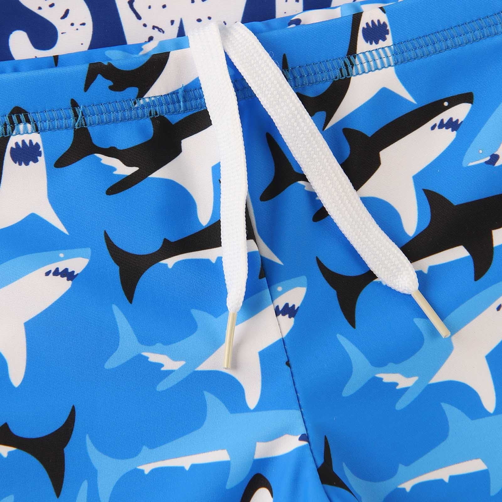 Shadoumai Kid Swimsuits with Shorts Cartoon Print Swimwear Boys 2 Piece Swimsuit Vacation Kid Bathing Suit