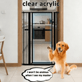 thumbnail image 5 of 59" Extra Tall Clear Pet Gate, 29"-44" Adjustable Pressure Mounted Dog Cat Barrier Black, 5 of 5