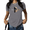 1-Grey, variant on Women's Pastel Gradient Moon Graphic Tee - Colorful Rainbow Celestial Art Print, Cute Summer Casual Short Sleeve Round Neck Top for Dreamers