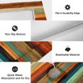 thumbnail image 5 of Orange Teal Wooden Outdoor Rug for Patio/Deck/Porch, Non-Slip Large Area Rug 6 x 9 Ft, Farmhouse Striped Modern Art Indoor Outdoor Rugs Washable Area Rugs, Reversible Camping Rug Carpet Runner, 5 of 8