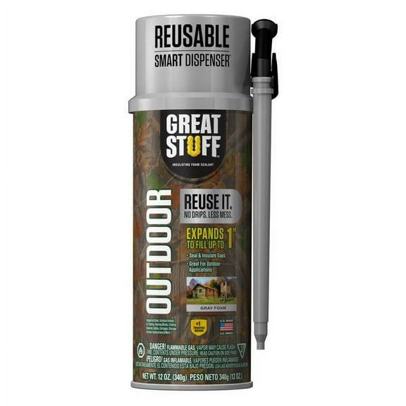 GREAT STUFF 12 oz Outdoor Insulating Foam Sealant with Smart Dispenser