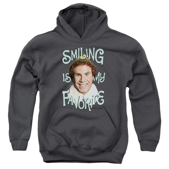 Elf - Smiling - Youth Hooded Sweatshirt - Medium