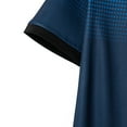 thumbnail image 3 of WREESH Men's Henley Shirts Polka Gradient Lapel Button Shirt Short-Sleeved Pullover Workout Tops Blue, 3 of 9