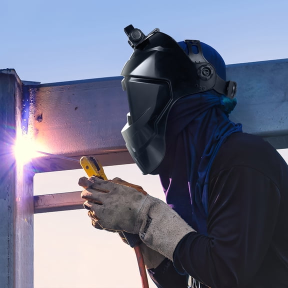 Portable Automatic Darkening Welding with Lens, -Mounted Safety for Professional Welders