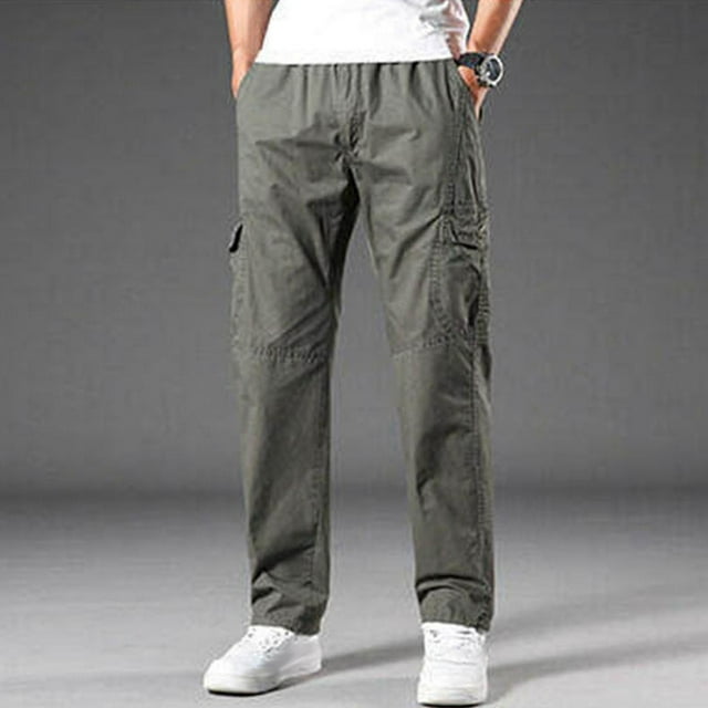 Pantalon d'Extérieur pour Hommes Pantalon Décontracté pour Hommes Pantalon de Voyage Pantalon Cargo Respirant pour Hommes Pantalon Cargo Ample pour Hommes Pantalon Mode pour Hommes (Vert Armée, TG)