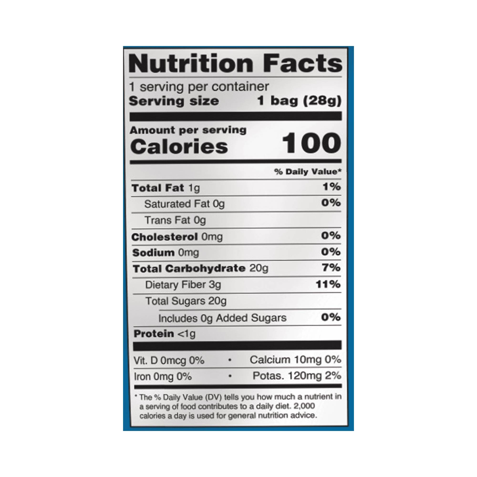 Great Value Freeze Dried Blueberries Fruit Crisps, 1 oz