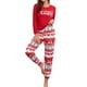 thumbnail image 1 of Gibobby Pijamas victoriano Pijamas casuales para mujer Ropa navideña para el Conjunto de pijamas de dos piezas (Rojo, M), 1 of 5