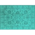 thumbnail image 1 of Ahgly Company Indoor Rectangle Oriental Turquoise Blue Industrial Area Rugs, 7' x 9', 1 of 4