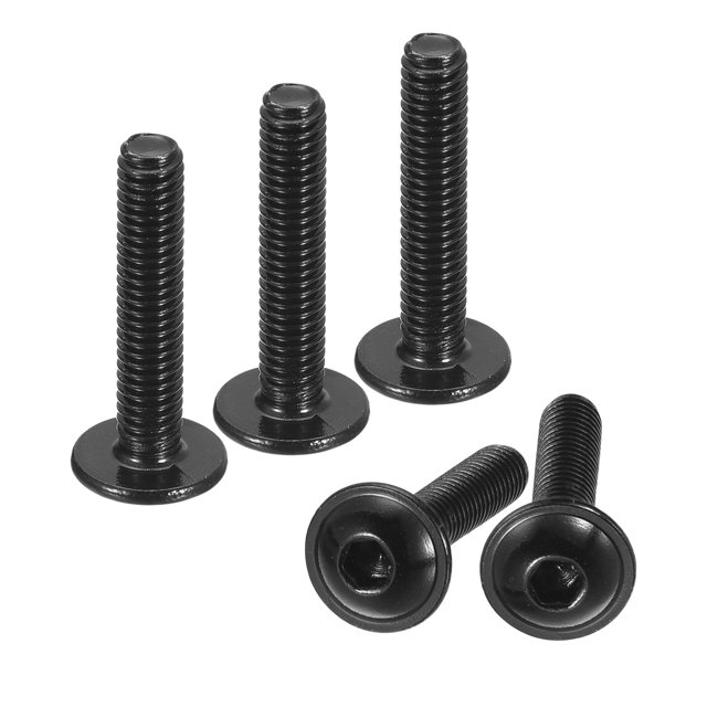 Unique Bargains Flanged Button Head Socket Cap Screws, 100 Pack M4x20mm 304 Stainless Steel Bolts