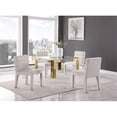 thumbnail image 2 of Meridian Furniture Casper Gold Stainless Steel and Acrylic Dining  / Game Table, 2 of 8