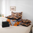 thumbnail image 6 of jejeloiu Camouflage Hunting 7pcs Bedding Comforter Set,Orange Gray Queen Bedding Sets For Girls Kids Reversible, 6 of 8