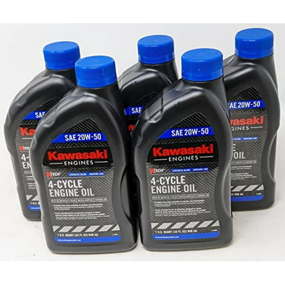 Kawasaki 99969-6298 Genuine OEM K-Tech SAE 20W-50 4-Cycle Engine Oil (Pack of 5)