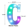 thumbnail image 3 of Latrodar Colorful LED Marquee Letter Lights With Remote – Party Bar Letters With Lights Decorations For The Home - Multicolor White Novelty 5.8x1.6 Inch, 3 of 5