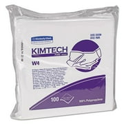 Kimtech W4 Critical Task Wipers, Flat Double Bag, 12x12, White, 100/Pack, 5 Packs/Carton -KCC33330