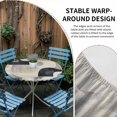 thumbnail image 2 of Modern Grey Beige Round Tablecloth for 36-44 Inch Tables, Fitted Table Cover with Elastic Edge, Abstract Geometric Textured Waterproof Outdoor Table Cloth Protector for Patio Garden Dinner Picnic, 2 of 9