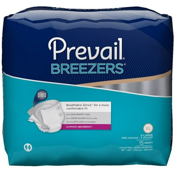 Prevail Breezers Adult Briefs X-Large 15 ea