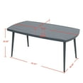 thumbnail image 5 of Nuu Garden  67in. Single Outdoor Aluminum Dining Table Grey, 5 of 5