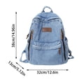 thumbnail image 2 of Stylish Ladies Denim Backpack - Large Capacity Fashionable Schoolbag for Students and Daily Use, 2 of 7