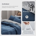 thumbnail image 3 of Bedsure Navy Bedding Set Queen - 7 Pieces Reversible Bed Sets in a Bag with, 3 of 6