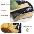 thumbnail image 6 of 5'x8' Area Rugs, Sunflower Black Indoor Outdoor Area Rug for Living Room Bedroom, Vintage Yellow Floral Botanical Plant Washable Bathroom Rugs Kitchen Floor Carpet Mats Home Decor Aesthetic, 6 of 8