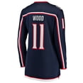thumbnail image 3 of Women's Fanatics Miles Wood Navy Columbus Blue Jackets Home Breakaway Jersey, 3 of 3