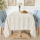 thumbnail image 5 of Mantel de jacquard calado con ribete de borlas | Cubierta decorativa para mesa de comedor, ideal para restaurantes y decoración del hogar, 5 of 6