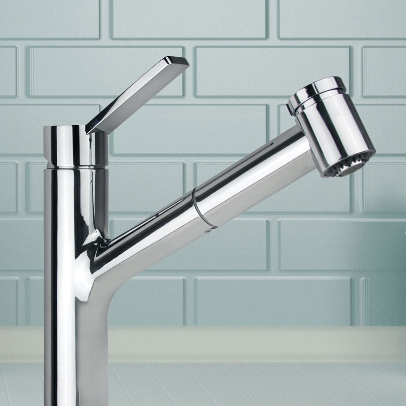 Franke FFPS3450 1 Hole Pull Out Stainless Steel Kitchen Faucet