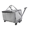 thumbnail image 4 of Transportín para gatos con ruedas aprobado por aerolínea, gran capacidad, capacidad para 2 gatos pequeños, bolsa de viaje para mascotas, transportador Gris Yinane Transportín para gatos con ruedas, 4 of 8