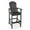 Black, variant on Costway Outdoor HDPE Bar Height Stool Patio Tall Chair Armrest Footrest All Weather