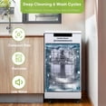 thumbnail image 3 of Hamilton Beach 18-Inch Portable Dishwasher with 8 Place Settings and 6 Wash Cycles, Stainless Steel Interior, 3 of 17