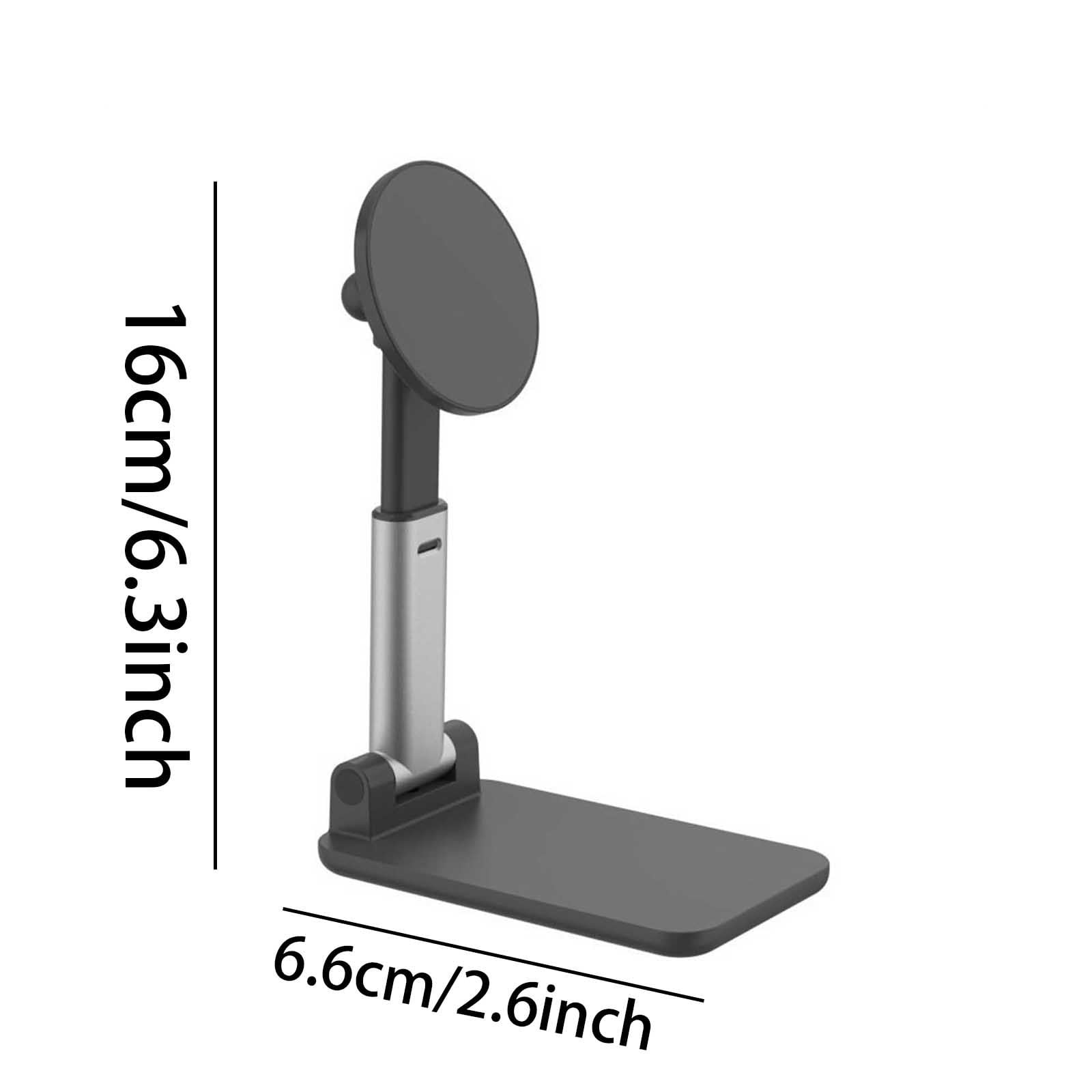 Adjustable Phone Stand, Foldable Desk Phone Holder with 360° Rotation, Stable & Portable Cell Phone Stand for Watching Videos, Typing, and Video Calls