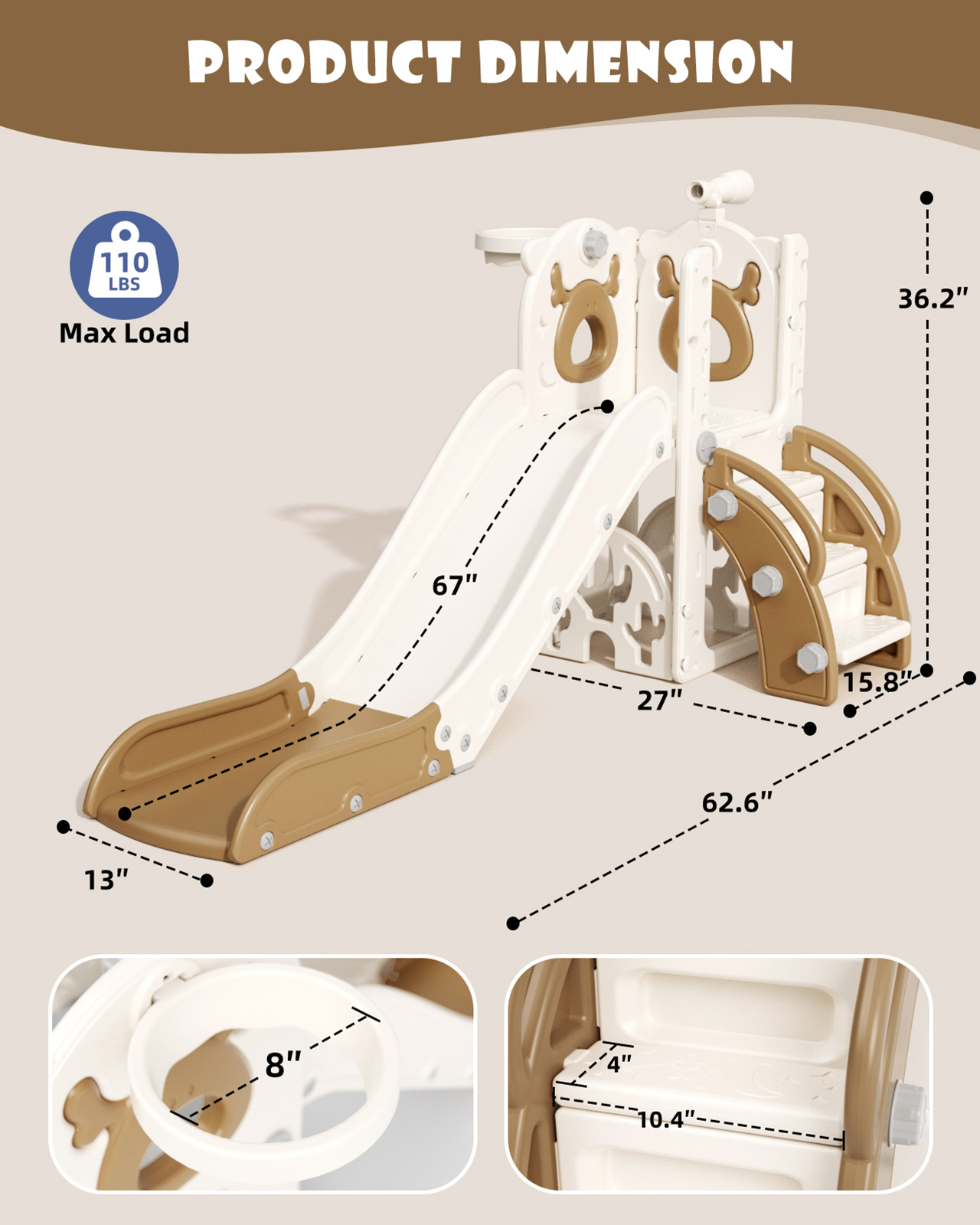 Korimefa 7-in-1 Toddler Slide Playset photo 2