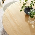 thumbnail image 6 of Modway Lippa Round 28" Wood Grain Mid-Century Modern Dining Table in Black Natural, 6 of 7