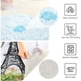 thumbnail image 6 of SKYSONIC Toilet Bathroom Rugs Sets 2 Piece, Eiffel Tower Painting Soft Absorbent Fluffy Toilet Mat Set Non-Slip Rubber Backing Bath Mats for Bathroom,23.6"x15.7"+17.3"x13.4", 6 of 7