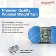 thumbnail image 3 of Mary Maxim Starlette Crochet and Knitting Yarn, Acrylic Worsted Weight Yarn 4, Medium Blue, 3 of 7