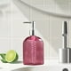 thumbnail image 4 of Botellas Dispensadoras De Vidrio 1 unidad de dispensador de jabón líquido de vidrio morado para baño, cocina o encimera, envase recargable para loción (500 ml) Rkxzt, 4 of 9