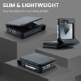 thumbnail image 7 of ELEHOLD Wallet Case for Samsung Galaxy Z Flip 6, premium PU leather zipper card holder phone case zipper card holder phone case,Black, 7 of 7