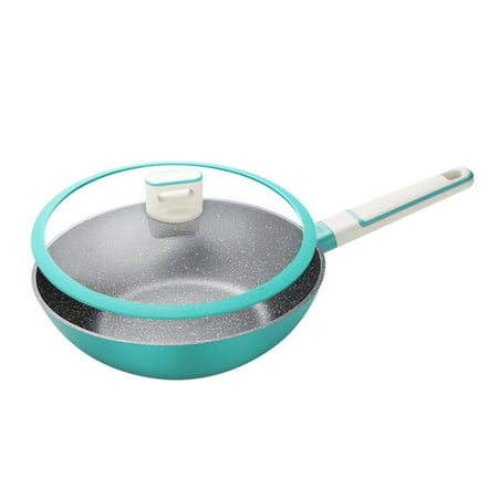 Nonstick Wok with Lid Kitchen Stir Fry Pan Induction Compatible