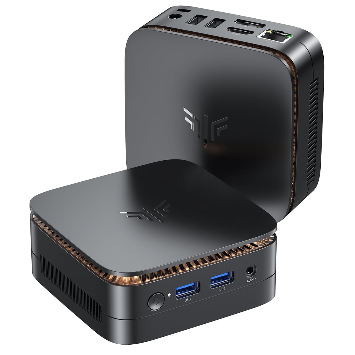 NIPOGI E1 Mini PC AMD Ryzen 3 3250U 8GB DDR4 256GB SSD Win11 Pro WiFi 5 Dual 4K Output Win11 Pro Black