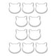 thumbnail image 3 of Cateissary Biscuit Mold Shape Crafting Embossed Mould Celebration Chocolate Aluminum Supplies Lovely Decorating Party Tools Cake Plata 10piezas Cateissary CBP012651, 3 of 4