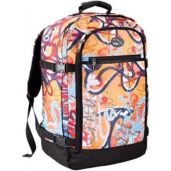 Cabin Max Metz 44L Travel Backpack Carry on Luggage Sized 55x40x20cm (22x16x8) Lightweight (Graffiti)