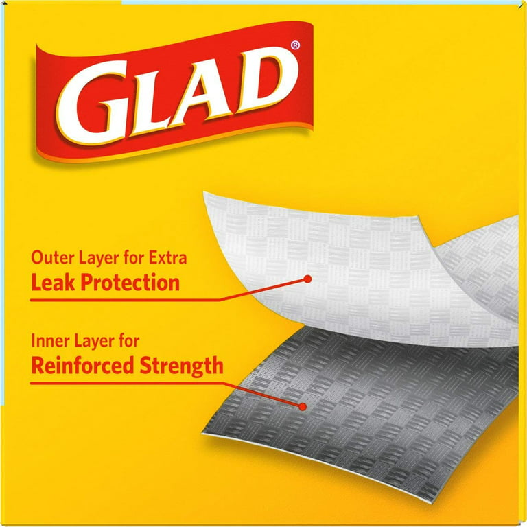 Glad 13 Gal. Tall Kitchen White Reinforced Strength Trash Bag (45